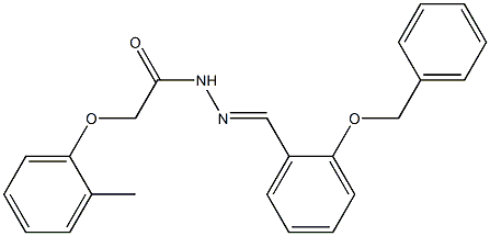 N'-{(E)-[2-(benzyloxy)phenyl]methylidene}-2-(2-methylphenoxy)acetohydrazide Struktur
