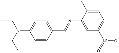 N-{(E)-[4-(diethylamino)phenyl]methylidene}-N-(2-methyl-5-nitrophenyl)amine Struktur