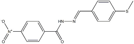 N'-{(E)-[4-(methylsulfanyl)phenyl]methylidene}-4-nitrobenzohydrazide Struktur