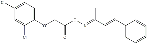 2,4-dichloro-1-[2-({[(E,2E)-1-methyl-3-phenyl-2-propenylidene]amino}oxy)-2-oxoethoxy]benzene,,结构式