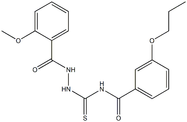 N-{[2-(2-methoxybenzoyl)hydrazino]carbothioyl}-3-propoxybenzamide