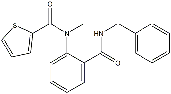 N-{2-[(benzylamino)carbonyl]phenyl}-N-methyl-2-thiophenecarboxamide Structure