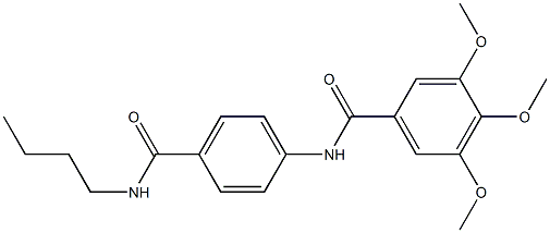 N-{4-[(butylamino)carbonyl]phenyl}-3,4,5-trimethoxybenzamide,,结构式