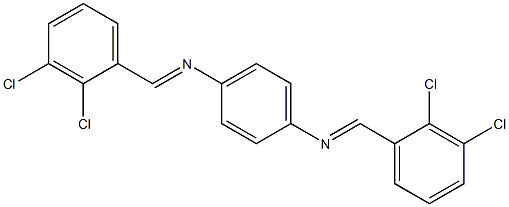 N-[(E)-(2,3-dichlorophenyl)methylidene]-N-(4-{[(E)-(2,3-dichlorophenyl)methylidene]amino}phenyl)amine Structure