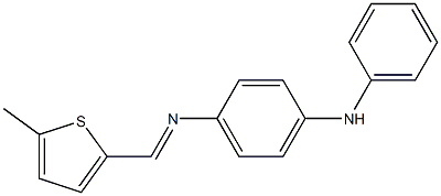 N-(4-anilinophenyl)-N-[(E)-(5-methyl-2-thienyl)methylidene]amine 结构式