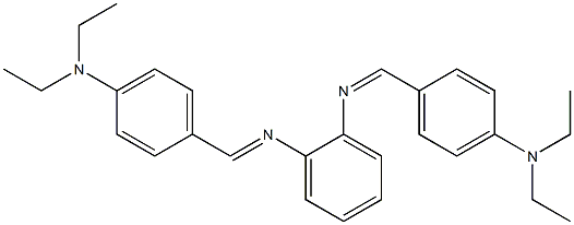 N-{(E)-[4-(diethylamino)phenyl]methylidene}-N-[2-({(Z)-[4-(diethylamino)phenyl]methylidene}amino)phenyl]amine Structure