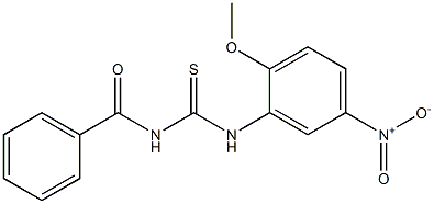 N-benzoyl-N'-(2-methoxy-5-nitrophenyl)thiourea Structure