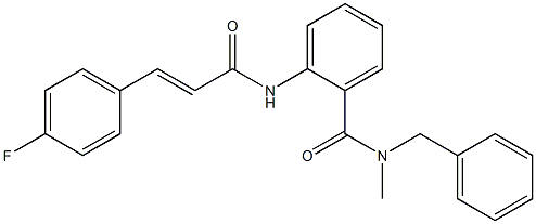 N-benzyl-2-{[(E)-3-(4-fluorophenyl)-2-propenoyl]amino}-N-methylbenzamide Structure