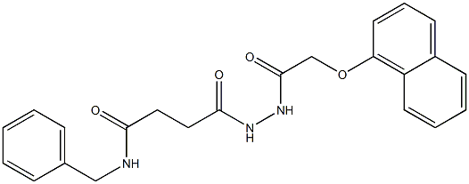 N-benzyl-4-{2-[2-(1-naphthyloxy)acetyl]hydrazino}-4-oxobutanamide Structure