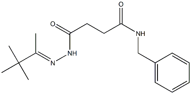 N-benzyl-4-oxo-4-{2-[(E)-1,2,2-trimethylpropylidene]hydrazino}butanamide Structure