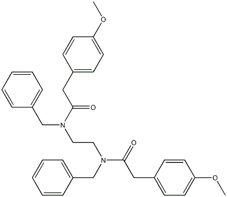 N-benzyl-N-(2-{benzyl[2-(4-methoxyphenyl)acetyl]amino}ethyl)-2-(4-methoxyphenyl)acetamide Structure