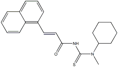 N-cyclohexyl-N-methyl-N'-[(E)-3-(1-naphthyl)-2-propenoyl]thiourea Struktur