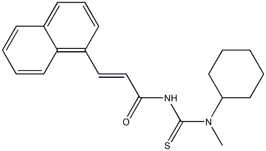 N-cyclohexyl-N-methyl-N'-[(E)-3-(1-naphthyl)-2-propenoyl]thiourea Structure