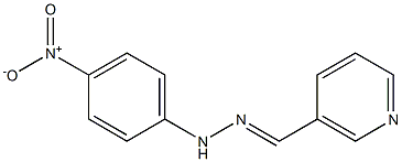 nicotinaldehyde N-(4-nitrophenyl)hydrazone 结构式