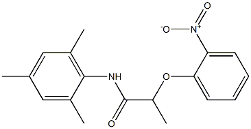 N-mesityl-2-(2-nitrophenoxy)propanamide Structure