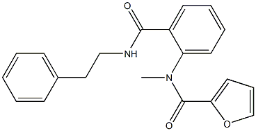 N-methyl-N-{2-[(phenethylamino)carbonyl]phenyl}-2-furamide,,结构式