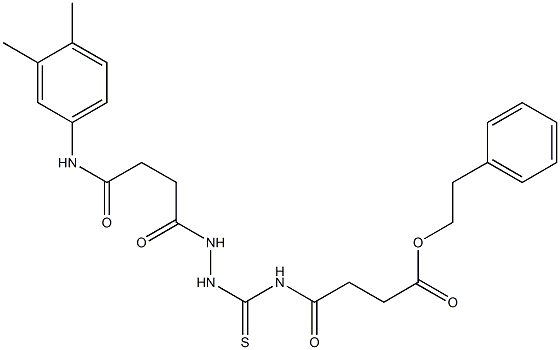 phenethyl 4-[({2-[4-(3,4-dimethylanilino)-4-oxobutanoyl]hydrazino}carbothioyl)amino]-4-oxobutanoate