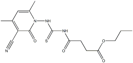 propyl 4-[({[3-cyano-4,6-dimethyl-2-oxo-1(2H)-pyridinyl]amino}carbothioyl)amino]-4-oxobutanoate|