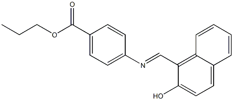 propyl 4-{[(E)-(2-hydroxy-1-naphthyl)methylidene]amino}benzoate 结构式