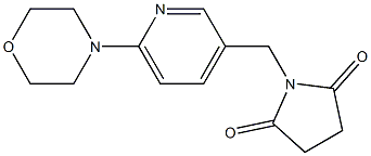 1-[(6-morpholino-3-pyridinyl)methyl]dihydro-1H-pyrrole-2,5-dione 结构式