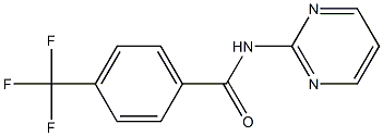 N-(2-pyrimidinyl)-4-(trifluoromethyl)benzenecarboxamide 化学構造式