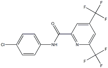 N-(4-chlorophenyl)-4,6-bis(trifluoromethyl)-2-pyridinecarboxamide Structure