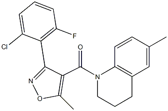 [3-(2-chloro-6-fluorophenyl)-5-methyl-4-isoxazolyl][6-methyl-3,4-dihydro-1(2H)-quinolinyl]methanone