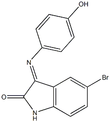 5-bromo-3-[(4-hydroxyphenyl)imino]-1H-indol-2-one Structure