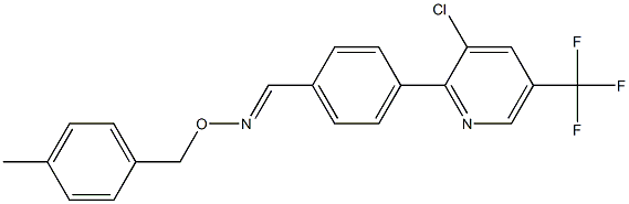 4-[3-chloro-5-(trifluoromethyl)-2-pyridinyl]benzenecarbaldehyde O-(4-methylbenzyl)oxime 结构式