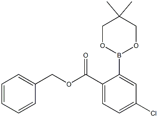 Benzyl 4-chloro-2-(5,5-dimethyl-1,3,2-dioxaborinan-2-yl)benzoate Struktur