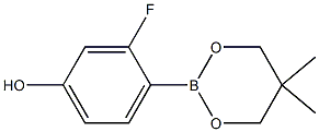 4-(5,5-Dimethyl-1,3,2-dioxaborinan-2-yl)-3-fluorophenol Structure