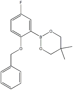 2-(2-Benzyloxy-5-fluorophenyl)-5,5-dimethyl-1,3,2-dioxaborinane Structure
