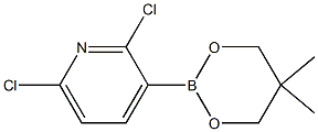2,6-Dichloro-3-(5,5-dimethyl-1,3,2-dioxaborinan-2-yl)pyridine 化学構造式