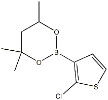 2-(2-Chloro-3-thienyl)-4,4,6-trimethyl-1,3,2-dioxaborinane Struktur
