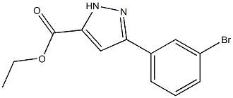 3-(3-溴苯基)-1H-吡唑-5-羧酸乙脂 结构式