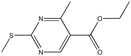 4-甲基-2-甲硫基-嘧啶-5-甲酸乙酯, , 结构式