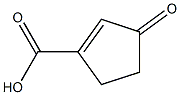 3-Oxo-cyclopent-1-enecarboxylic acid Structure