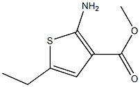 2-氨基-5-乙基噻吩-3-甲酸甲酯 结构式