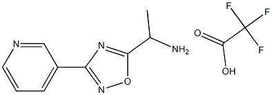 [1-(3-pyridin-3-yl-1,2,4-oxadiazol-5-yl)ethyl]amine trifluoroacetate Structure