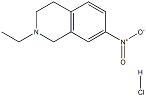 2-ethyl-7-nitro-1,2,3,4-tetrahydroisoquinoline hydrochloride Struktur