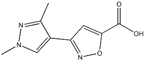 3-(1,3-dimethyl-1H-pyrazol-4-yl)isoxazole-5-carboxylic acid,,结构式