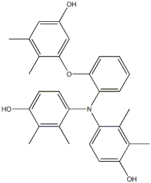 N,N-Bis(4-hydroxy-2,3-dimethylphenyl)-2-(5-hydroxy-2,3-dimethylphenoxy)benzenamine Struktur