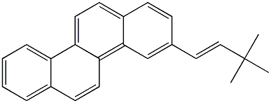 3-(3,3-Dimethyl-1-butenyl)chrysene,,结构式