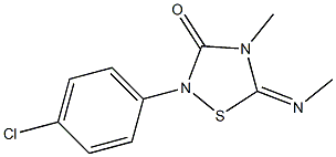 4-Methyl-2-(4-chlorophenyl)-5-(methylimino)-4,5-dihydro-1,2,4-thiadiazol-3(2H)-one Structure