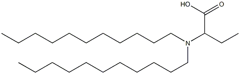 2-(ジウンデシルアミノ)酪酸 化学構造式