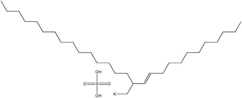 Sulfuric acid 2-(1-dodecenyl)heptadecyl=potassium ester salt Structure