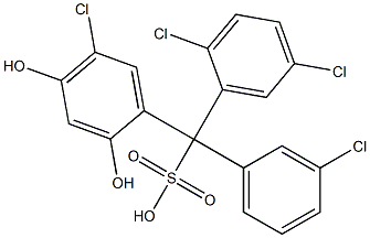  (3-Chlorophenyl)(2,5-dichlorophenyl)(5-chloro-2,4-dihydroxyphenyl)methanesulfonic acid