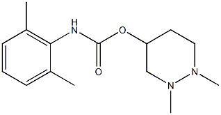 2,6-Dimethylphenylcarbamic acid 1,2-dimethyl-(1,2,3,4,5,6-hexahydropyridazin)-4-yl ester Structure