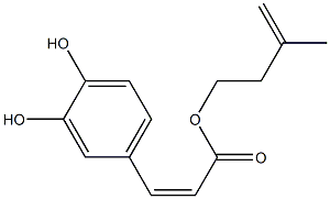 (Z)-3-(3,4-Dihydroxyphenyl)propenoic acid 3-methyl-3-butenyl ester,,结构式