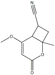 5-Methoxy-1-methyl-3-oxo-2-oxabicyclo[4.2.0]oct-4-ene 7-carbonitrile Struktur